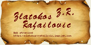 Zlatokos Rafailović vizit kartica